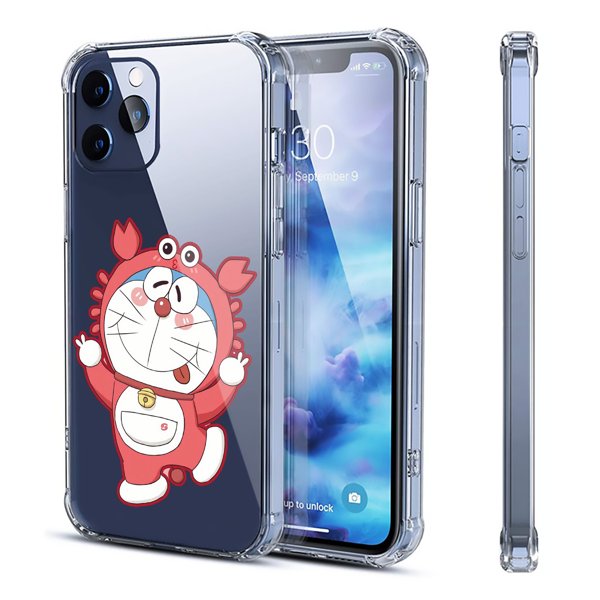 （画像用） ドラえもん Doraemon 【iPhone 12シリーズ対応】透明スマホケース（クリアソフトケース）